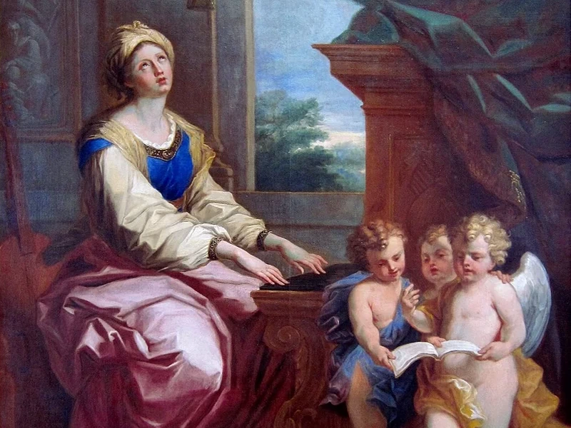 1644-Arnould de Vuez - Santa Cecilia con angeli musicanti